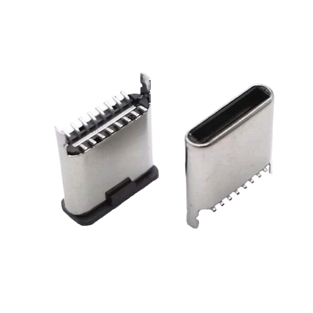 TYPE C 16P公頭 直立式SMT 雙排貼片 高度=7.2/8.65MM 加長腳/無加長腳